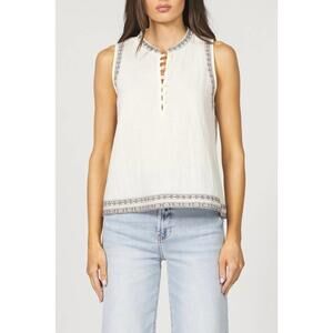 NEW DEAR JOHN DENIM raja novelty sleeveless top in ivory